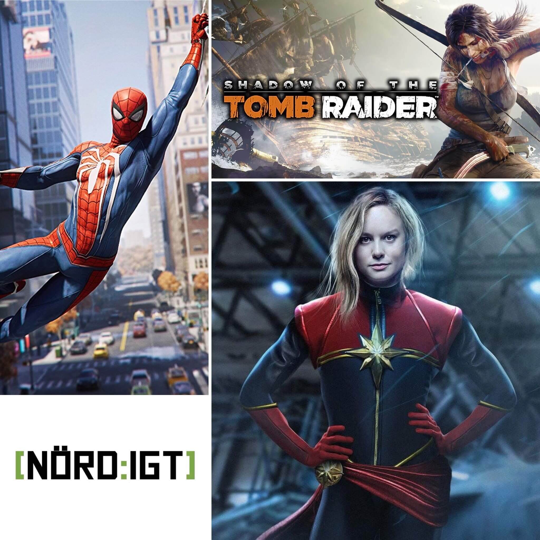 Ep228 Den Med Shadow Of The Tomb Raider Spider Man Captain Marvel Trailern Och Nästan